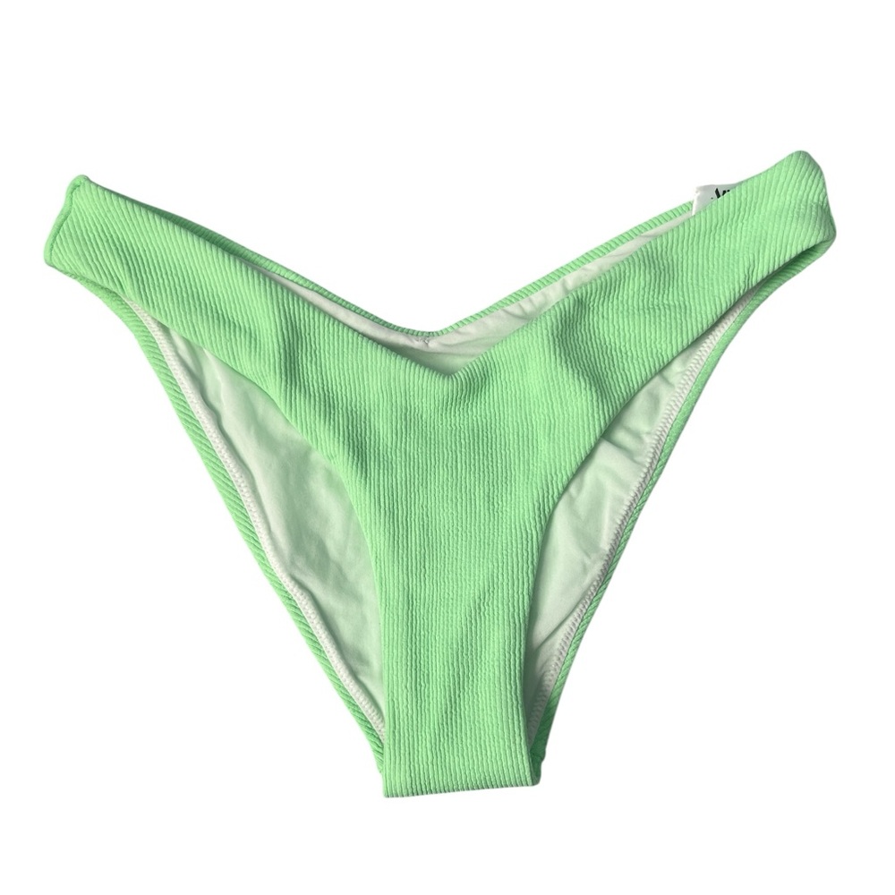 ARABELLA LONDON Pastel Mint Ribbed High-Leg Bikini Bottom NWOT Small